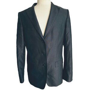 Zara Man Mens 40‎ Sport Coat Wool Silk 3 Button Navy Blue Blazer Jacket